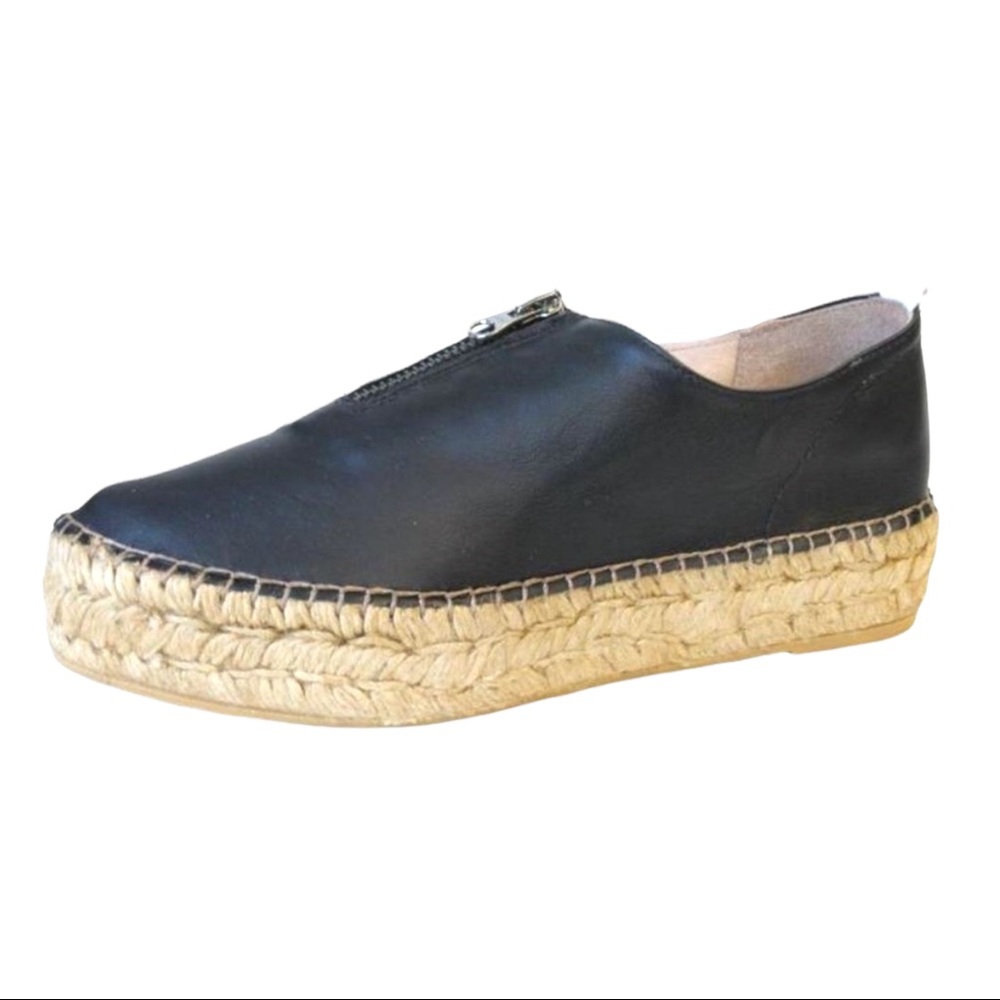 Eric Michael Serena Black Nubuck Espadrilles